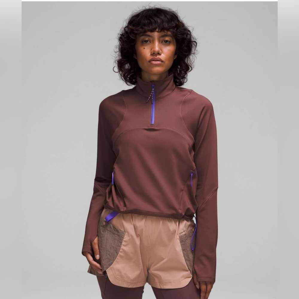 Lululemon $128 Tech Fleece Hiking 1/4 Zip Pullover